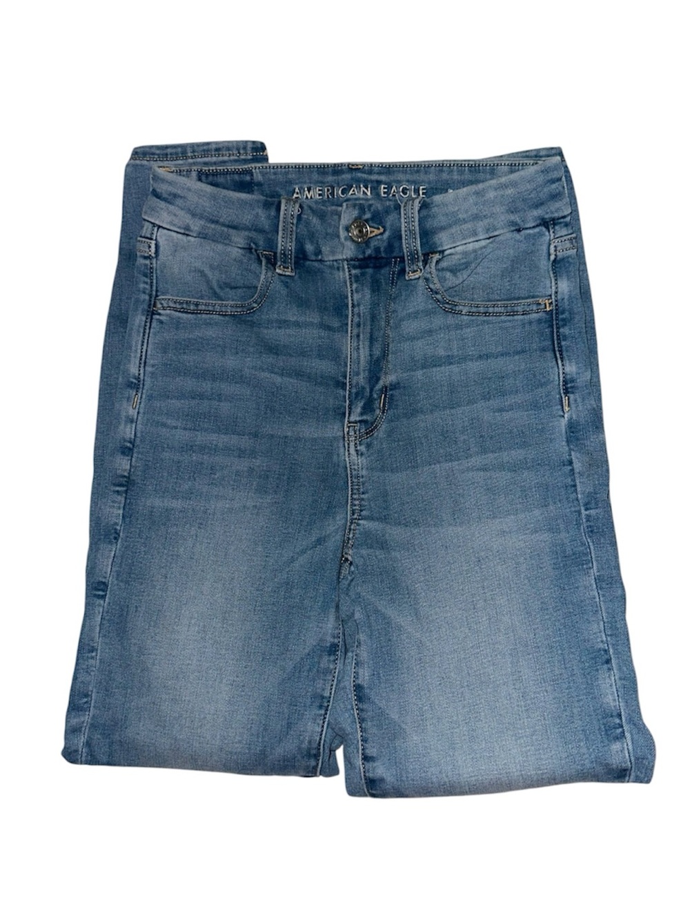 American Eagle Outfitters Women's Medium Blue High-Rise Stretch Jeans